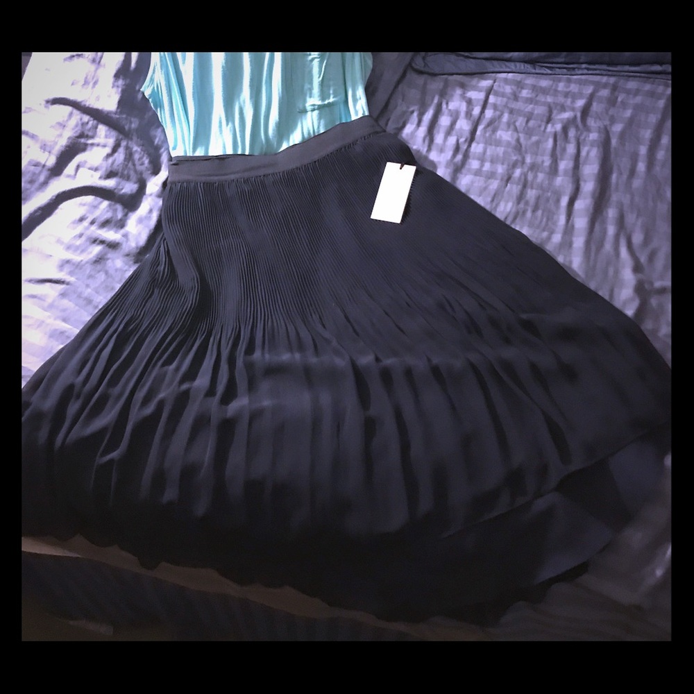Girl with curves high-low pleated skirt